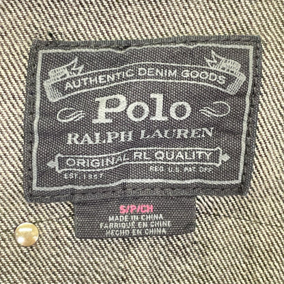 POLObyRalphLauren ポロラルフローレン ブラック ワッペン　デニムレーシングジャケット ジャケット