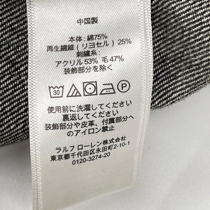 POLObyRalphLauren ポロラルフローレン ブラック ワッペン　デニムレーシングジャケット ジャケット