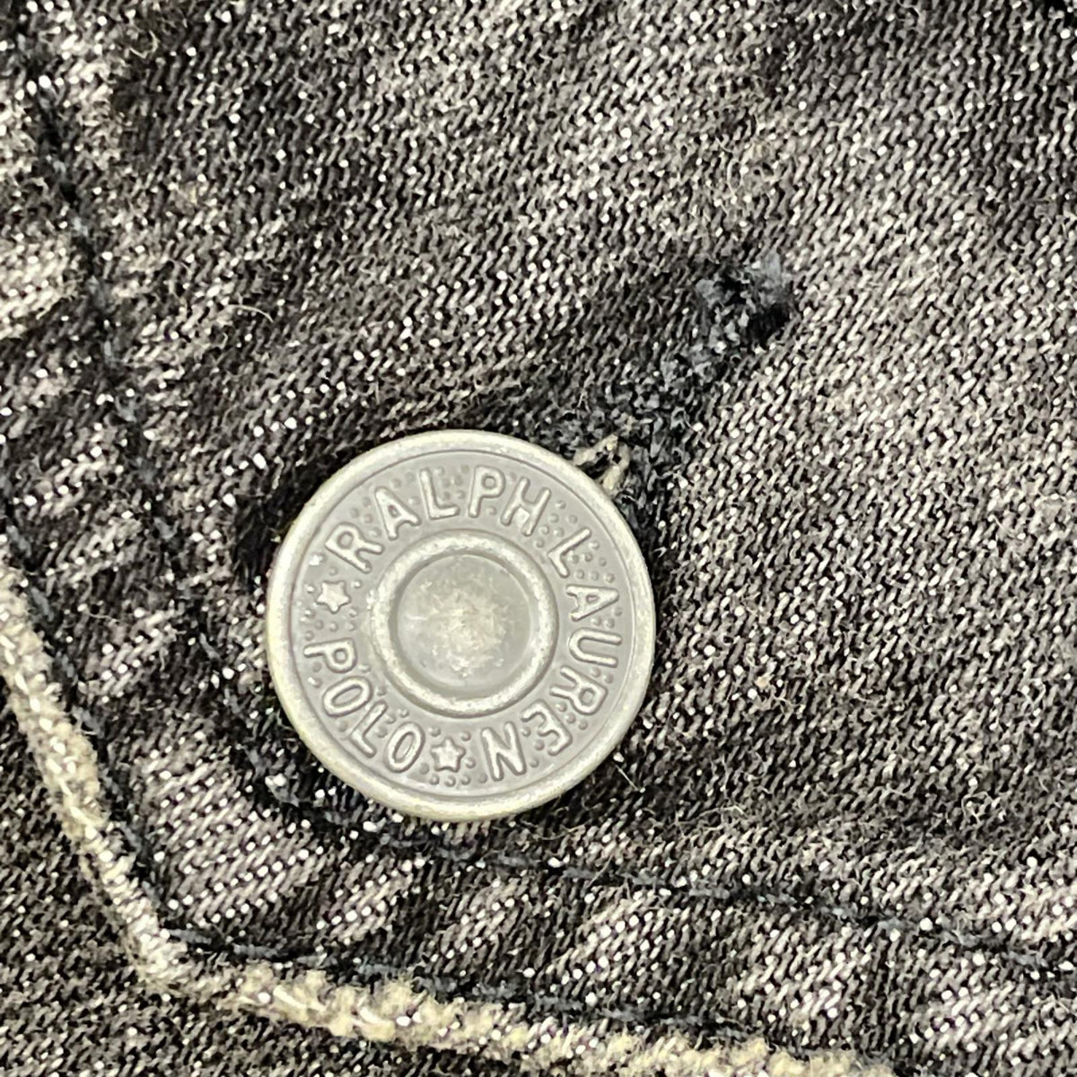 POLObyRalphLauren ポロラルフローレン ブラック ワッペン　デニムレーシングジャケット ジャケット
