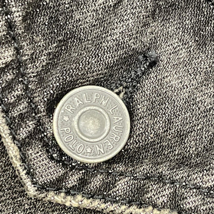 POLObyRalphLauren ポロラルフローレン ブラック ワッペン　デニムレーシングジャケット ジャケット