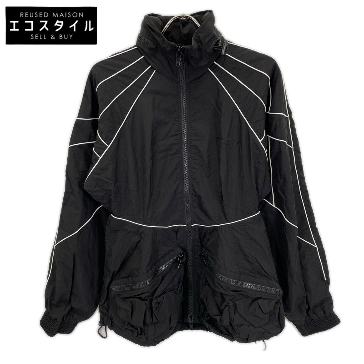 ALEXANDER WANG アレキサンダーワン 1WC2222355 ブラック フーデッドナイロントラックジャケット ジャケット
