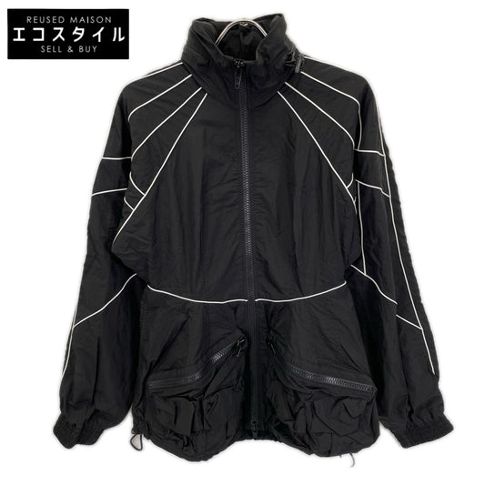 ALEXANDER WANG 1WC2222355 Black Hooded Nylon Track Jacket Jacket