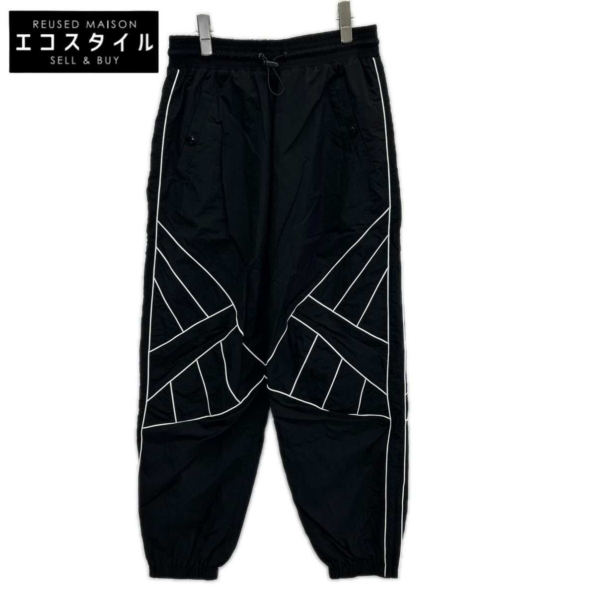 ALEXANDER WANG アレキサンダーワン UWC2224460 ブラック トラックナイロンパンツ ボトムス