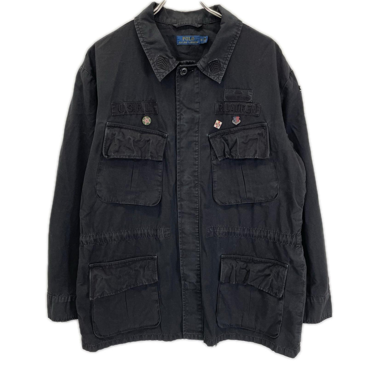 POLObyRalphLauren ポロラルフローレン ブラック　コットン100　リップストップ　ミリタリーファティーグジャケット トップス