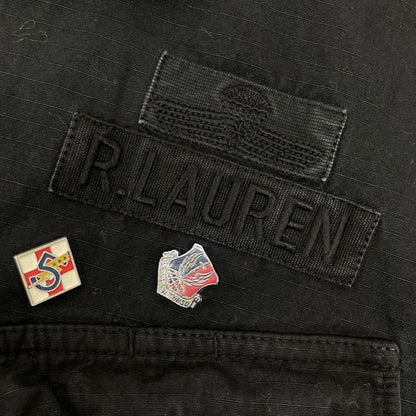 POLObyRalphLauren ポロラルフローレン ブラック　コットン100　リップストップ　ミリタリーファティーグジャケット トップス