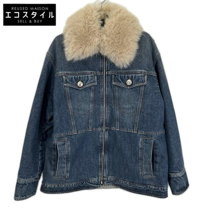 SPORTMAX スポーツマックス 24220860326　インディゴ　ファーカラー デニムジャケット ジャケット