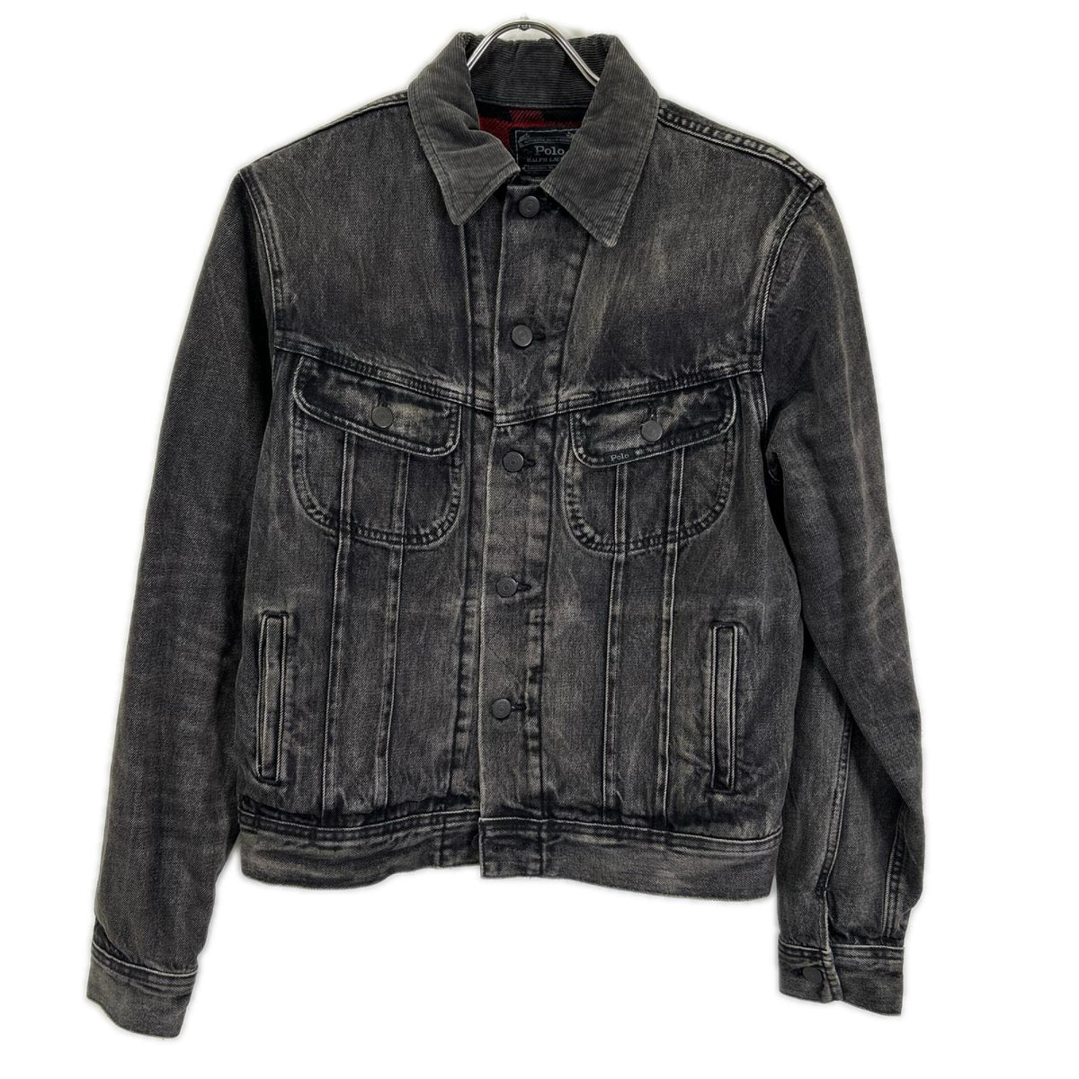POLObyRalphLauren ポロラルフローレン ブラック 裏地チェック デニムトラッカージャケット ジャケット