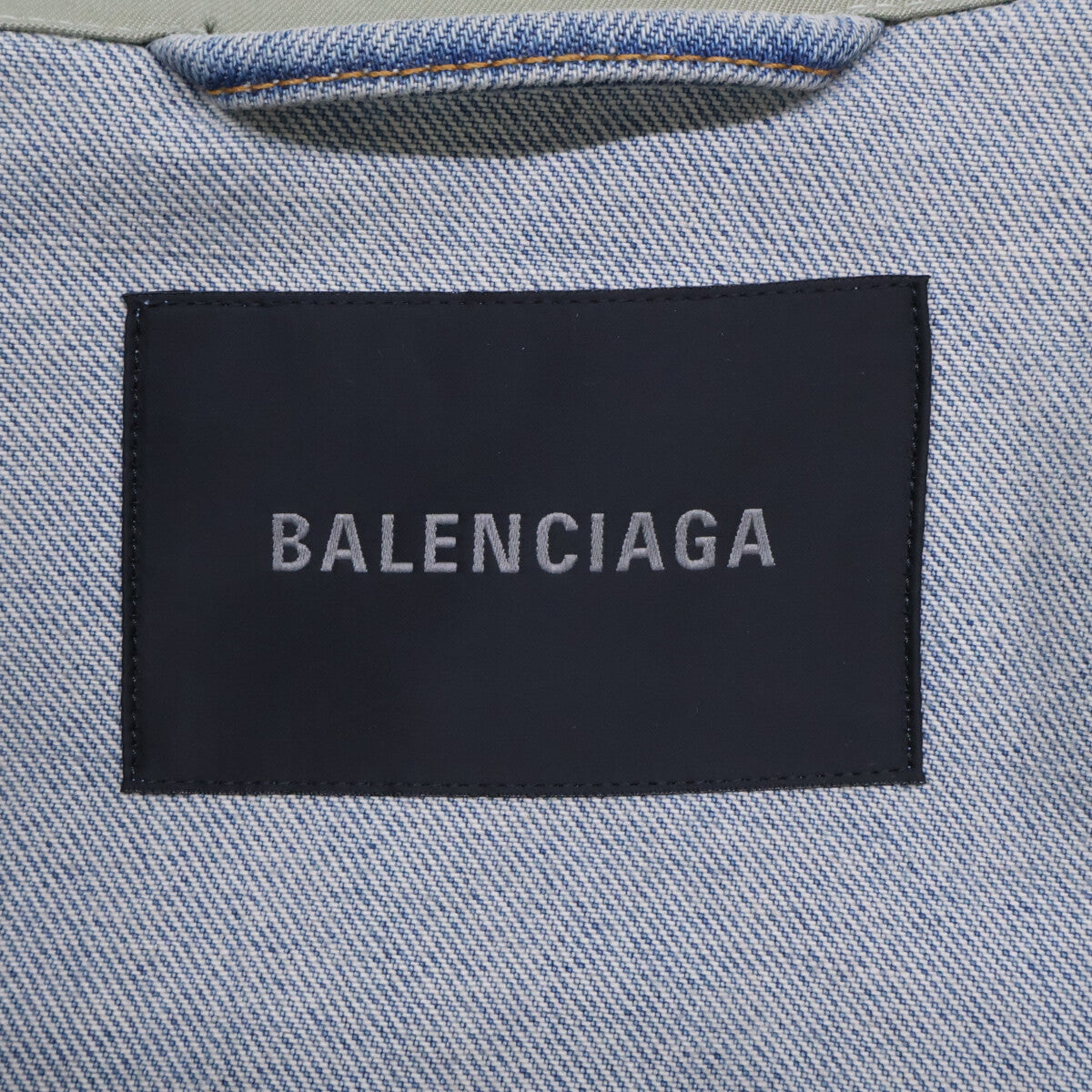 BALENCIAGA 【New/Domestic authorized/Made in 2023】773224 denim jacket-detailed hybrid coat