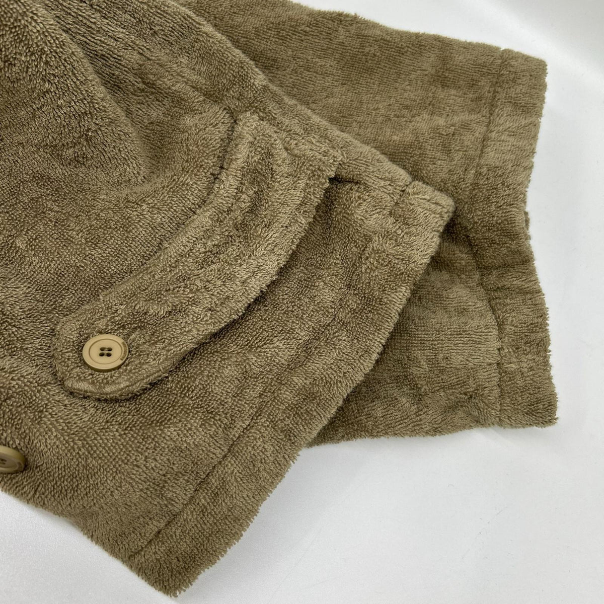BALENCIAGA バレンシアガ 704544 22年 カーキ タオルコットン ダブルブレストコート コート