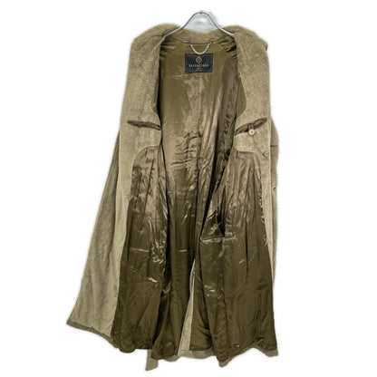 BALENCIAGA バレンシアガ 704544 22年 カーキ タオルコットン ダブルブレストコート コート