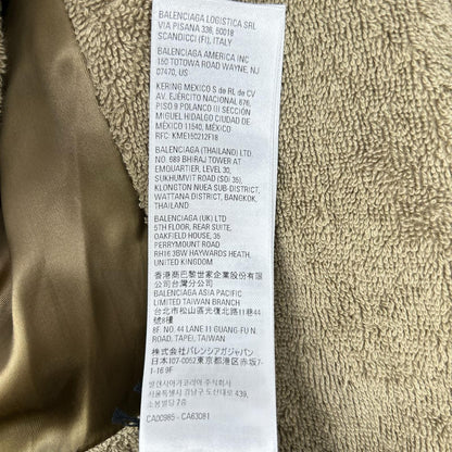 BALENCIAGA バレンシアガ 704544 22年 カーキ タオルコットン ダブルブレストコート コート