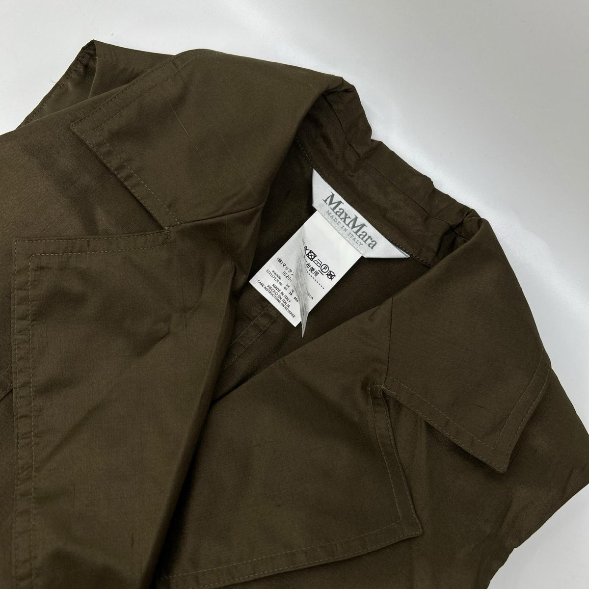 Max Mara マックスマーラ 122117126 ブラウン シルク ノースリーブワンピース ワンピース