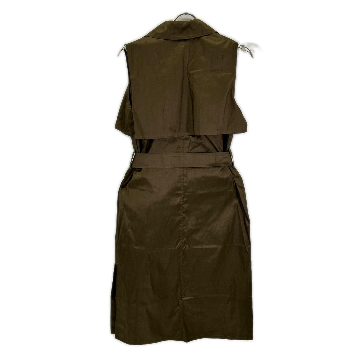 Max Mara マックスマーラ 122117126 ブラウン シルク ノースリーブワンピース ワンピース