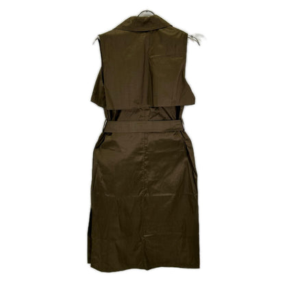 Max Mara マックスマーラ 122117126 ブラウン シルク ノースリーブワンピース ワンピース