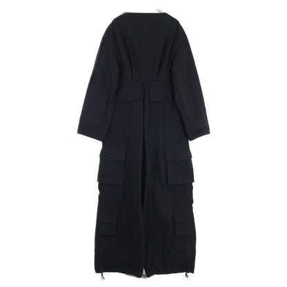 BALENCIAGA バレンシアガ 【国内正規】681262 リップストップ Vネック ジャンプスーツ オーバーオール オールインワン
