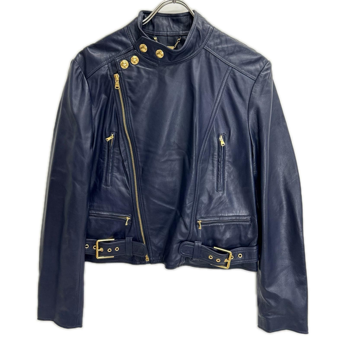 POLObyRalphLauren ポロラルフローレン ネイビー 羊革・ラム ダブルライダースジャケット ジャケット