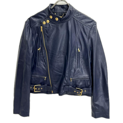POLObyRalphLauren ポロラルフローレン ネイビー 羊革・ラム ダブルライダースジャケット ジャケット