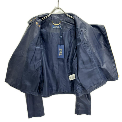 POLObyRalphLauren ポロラルフローレン ネイビー 羊革・ラム ダブルライダースジャケット ジャケット