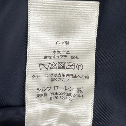 POLObyRalphLauren ポロラルフローレン ネイビー 羊革・ラム ダブルライダースジャケット ジャケット