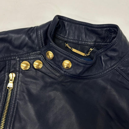 POLObyRalphLauren ポロラルフローレン ネイビー 羊革・ラム ダブルライダースジャケット ジャケット