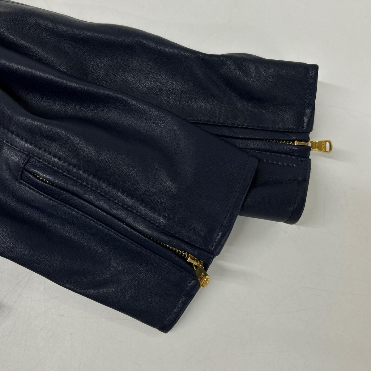 POLObyRalphLauren ポロラルフローレン ネイビー 羊革・ラム ダブルライダースジャケット ジャケット