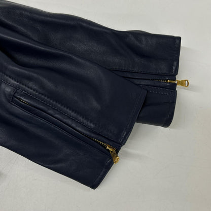 POLObyRalphLauren ポロラルフローレン ネイビー 羊革・ラム ダブルライダースジャケット ジャケット