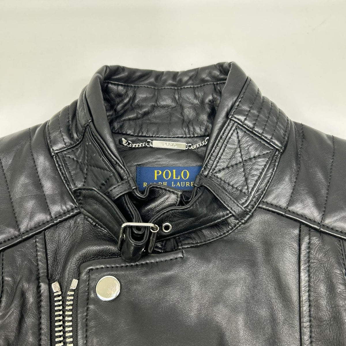 POLObyRalphLauren ポロラルフローレン ブラック 羊革・ラム ダブルライダースジャケット ジャケット