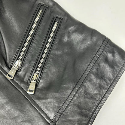 POLObyRalphLauren ポロラルフローレン ブラック 羊革・ラム ダブルライダースジャケット ジャケット