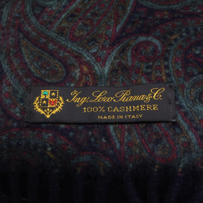 Loro Piana ロロピアーナ ペイズリー総柄 カシミヤ フリンジ ストール