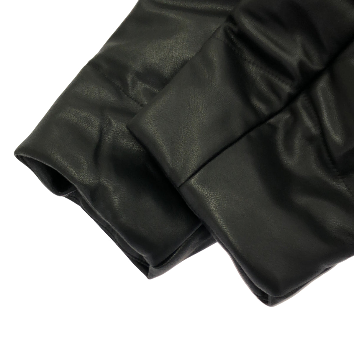LE CIEL BLEU ルシェルブルー 24AW　ブラック キルティングエコレザー中綿コート トップス
