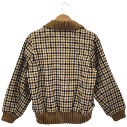 Aquascutum アクアスキュータム A550280 ウール100 チェック柄ブルゾンジャケット トップス