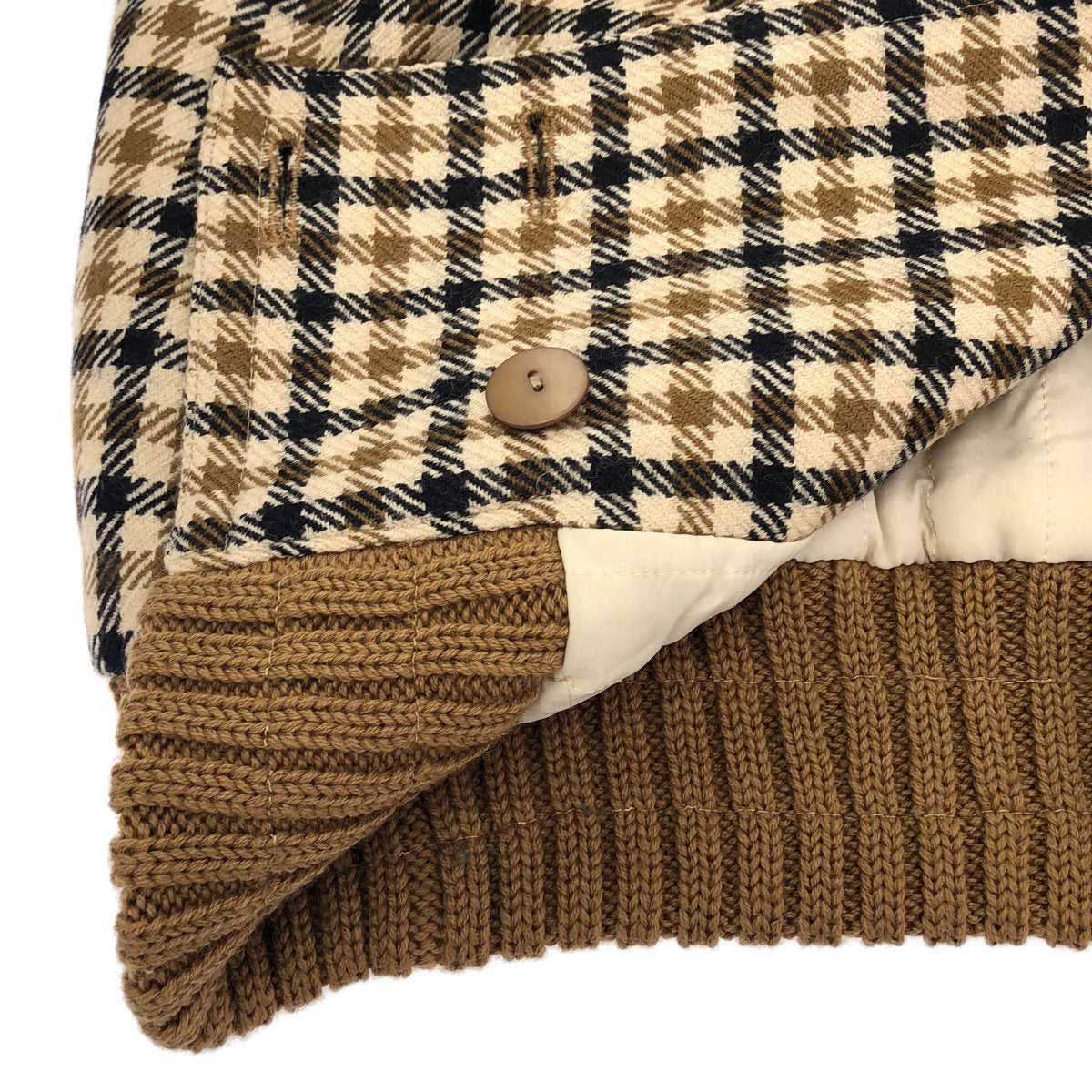 Aquascutum アクアスキュータム A550280 ウール100 チェック柄ブルゾンジャケット トップス