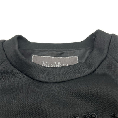 Max Mara マックスマーラ 19260127 ブラック ストーンロゴ スウェットトレーナ トップス