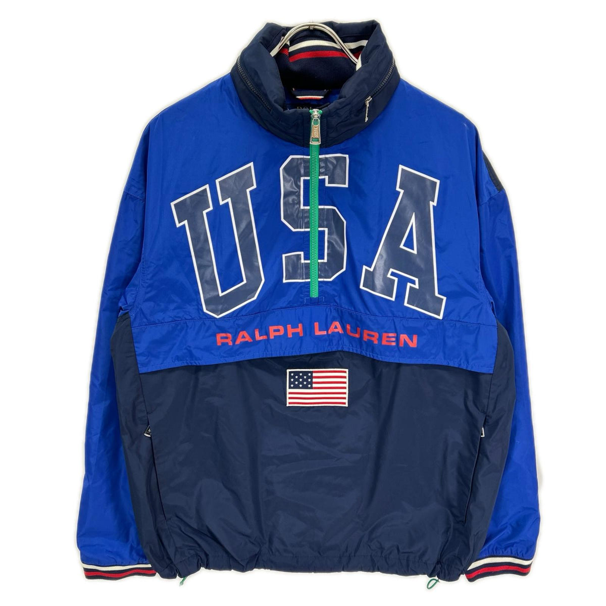 POLObyRalphLauren ポロラルフローレン ブルー×ネイビー　USA　アノラックパーカー トップス