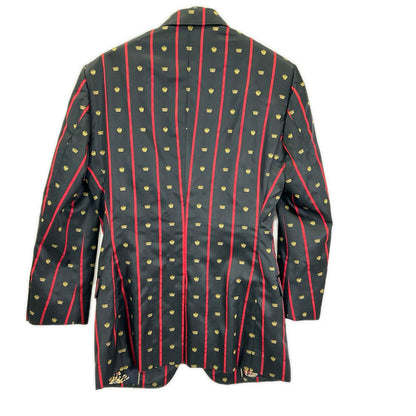 DOLCE&GABBANA ドルチェアンドガッバーナ G2KI1T FBMD8　SARTORIA ブラック×レッド クラウン テーラードジャケット ジャケット
