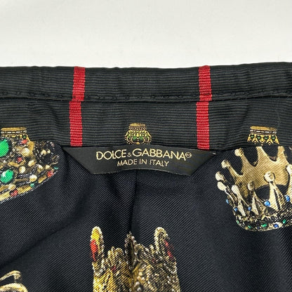 DOLCE&GABBANA ドルチェアンドガッバーナ G2KI1T FBMD8　SARTORIA ブラック×レッド クラウン テーラードジャケット ジャケット