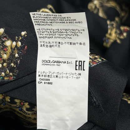 DOLCE&GABBANA ドルチェアンドガッバーナ G2KI1T FBMD8　SARTORIA ブラック×レッド クラウン テーラードジャケット ジャケット