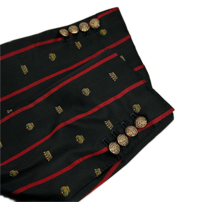 DOLCE&GABBANA ドルチェアンドガッバーナ G2KI1T FBMD8　SARTORIA ブラック×レッド クラウン テーラードジャケット ジャケット