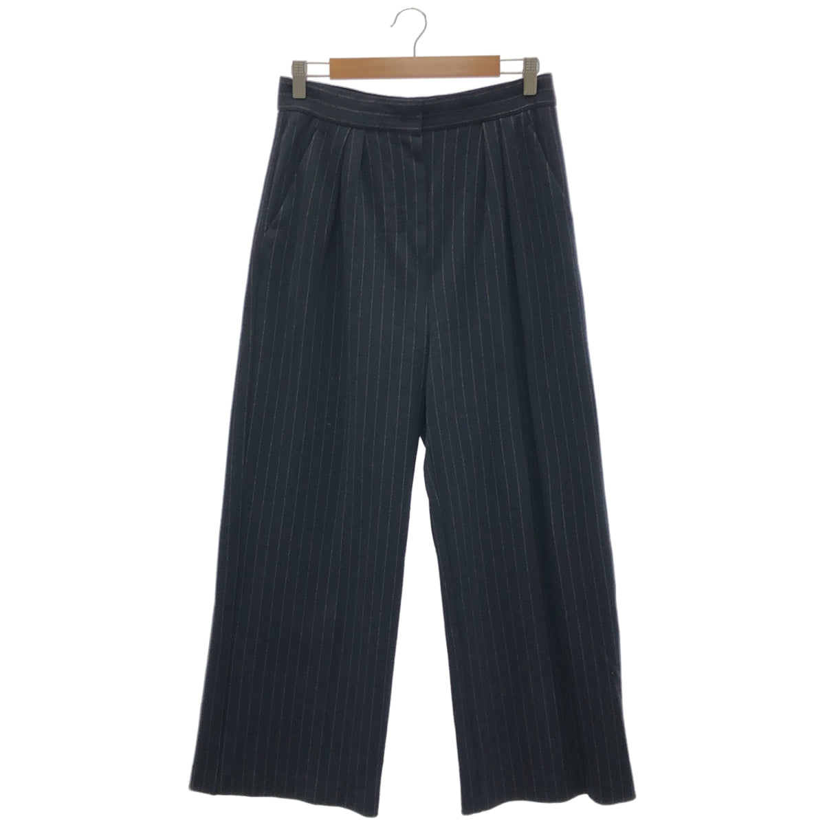 Max Mara マックスマーラ 17860629 ネイビー　MATILDE マチルダ　ストライプ スラックス　パンツ ボトムス