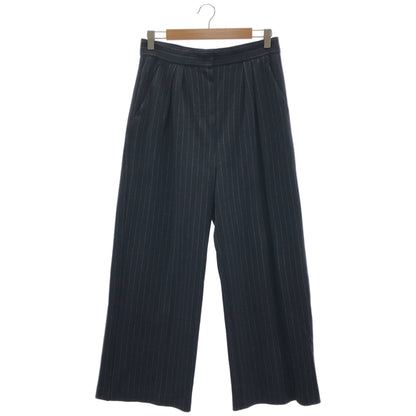 Max Mara マックスマーラ 17860629 ネイビー　MATILDE マチルダ　ストライプ スラックス　パンツ ボトムス