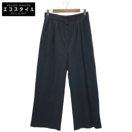 Max Mara マックスマーラ 17860629 ネイビー　MATILDE マチルダ　ストライプ スラックス　パンツ ボトムス