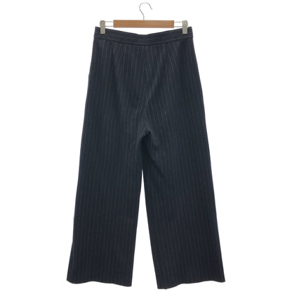 Max Mara マックスマーラ 17860629 ネイビー　MATILDE マチルダ　ストライプ スラックス　パンツ ボトムス