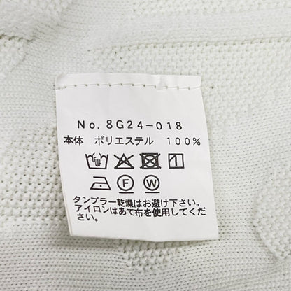 ホワイト LOGO JACQUARD KNIT POLO トップス