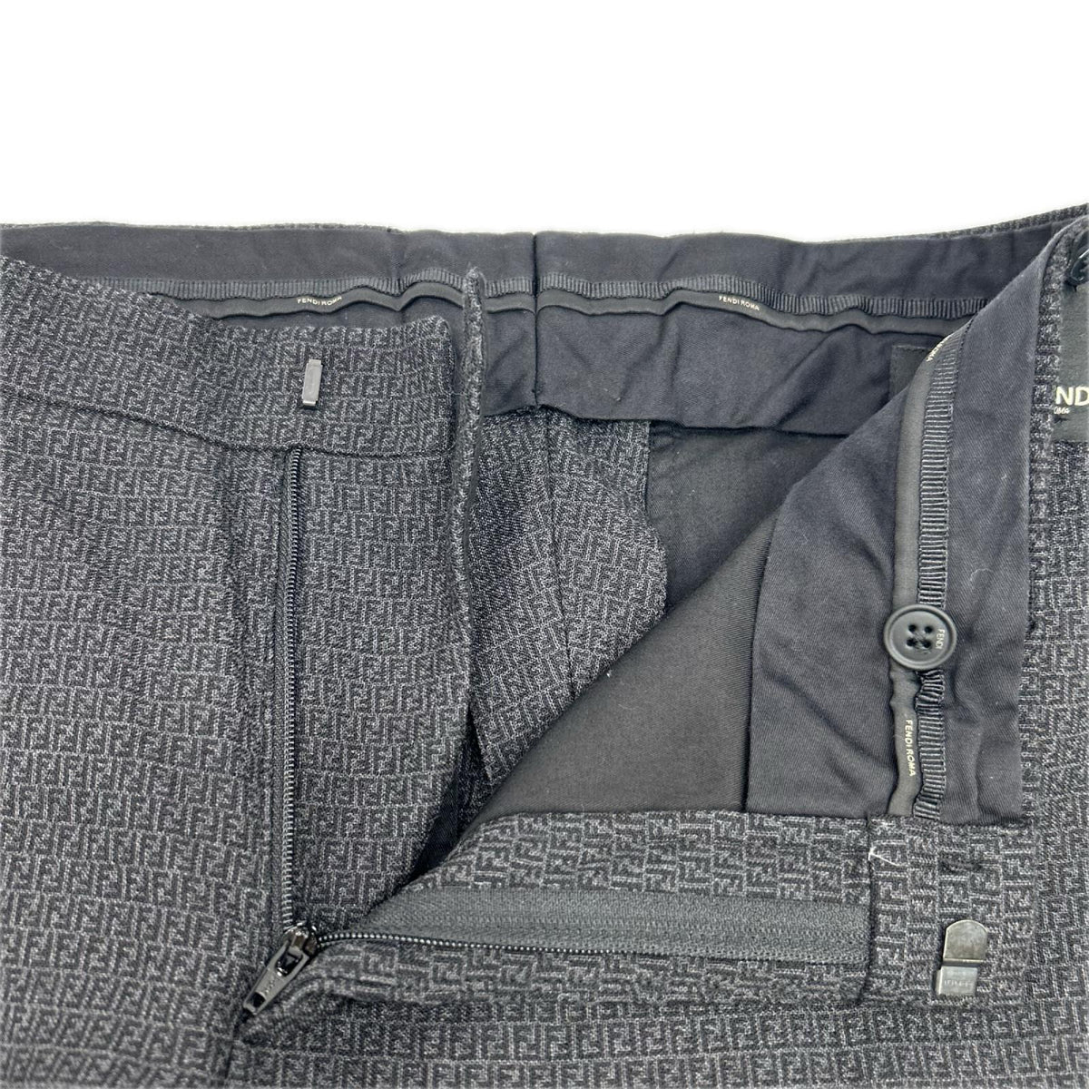 FENDI フェンディ 21年製 FB0377AHBV ブラック ウールエフエフ スラックスパンツ ボトムス