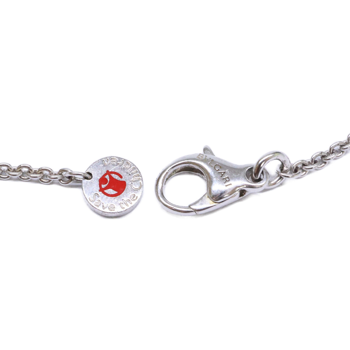 BVLGARI ブルガリ Ag925 セーブ・ザ・チルドレン セラミック ネックレス