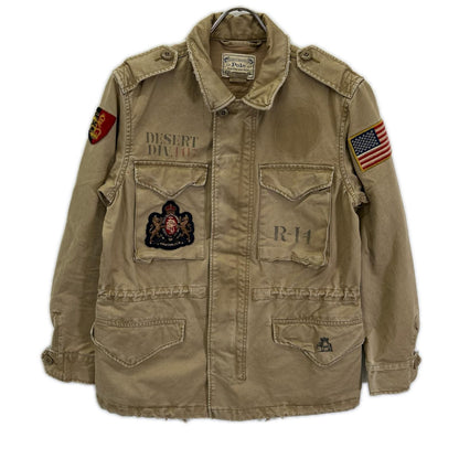 POLObyRalphLauren ポロラルフローレン ベージュ ワッペンデザイン ミリタリージャケット ジャケット