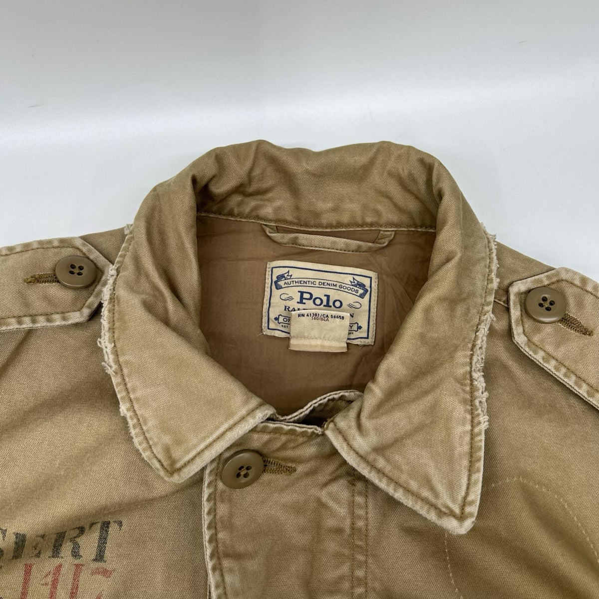 POLObyRalphLauren ポロラルフローレン ベージュ ワッペンデザイン ミリタリージャケット ジャケット