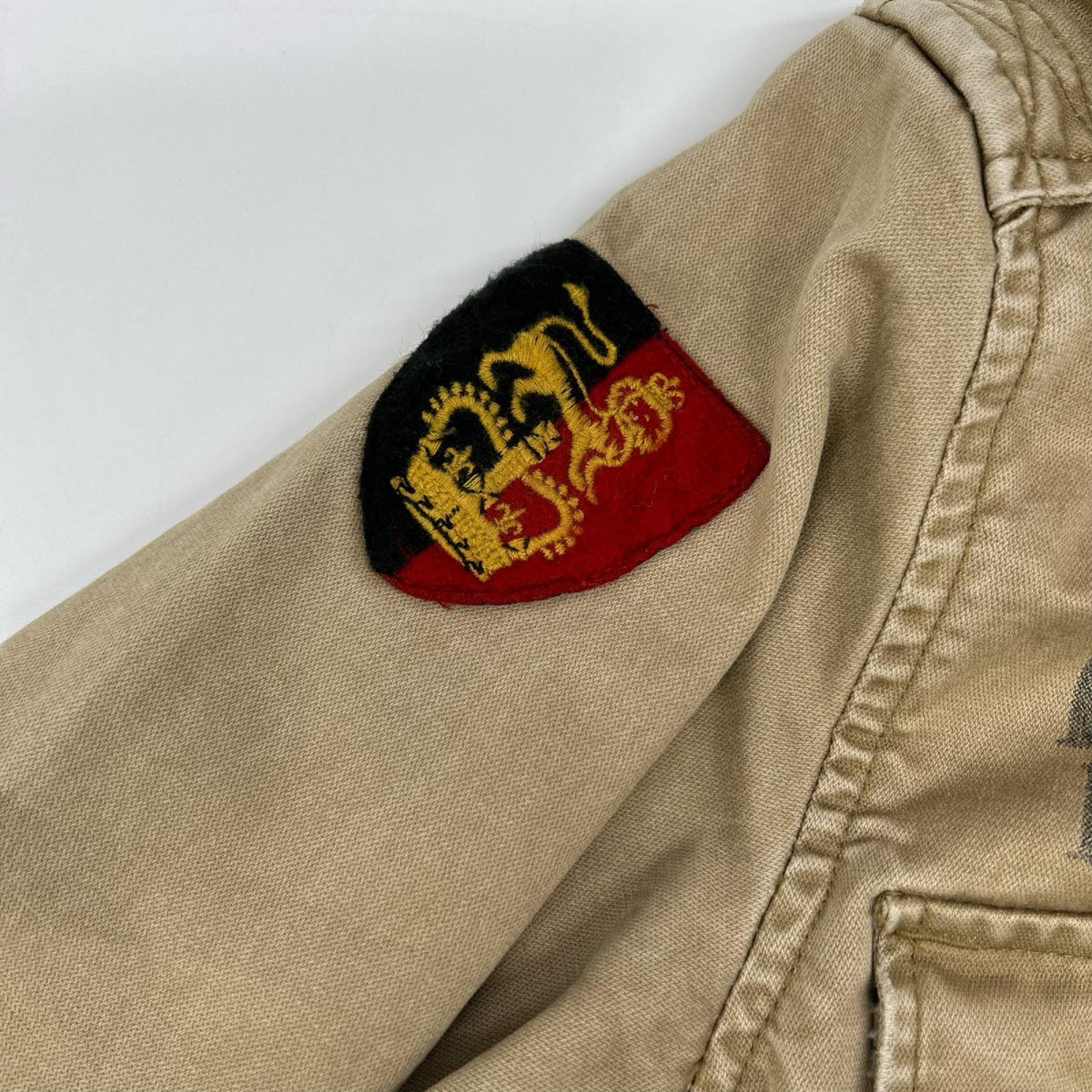 POLObyRalphLauren ポロラルフローレン ベージュ ワッペンデザイン ミリタリージャケット ジャケット