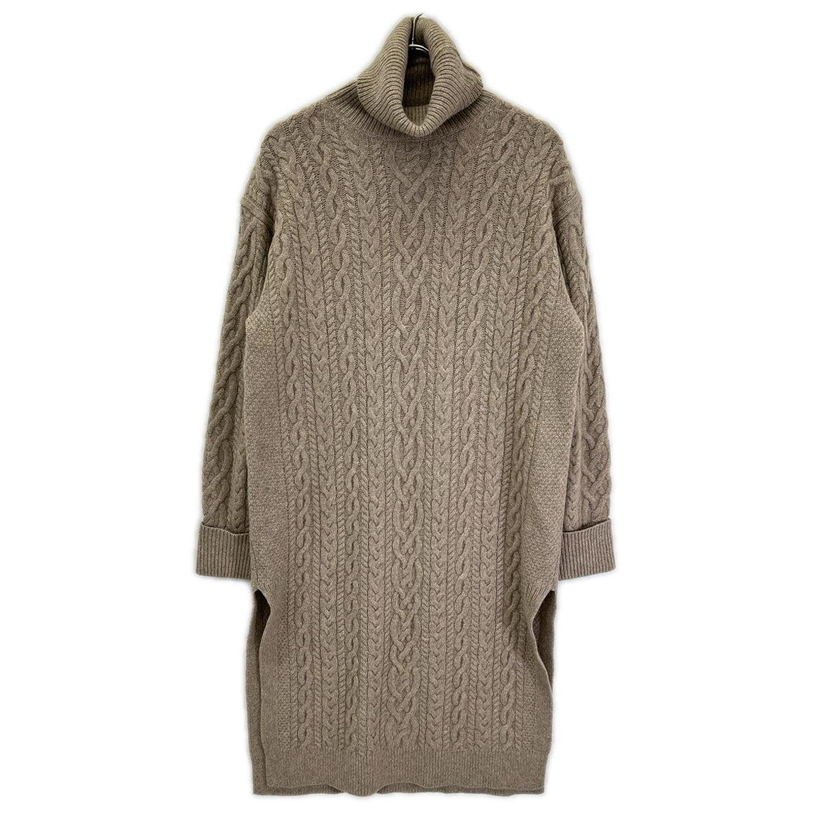POLObyRalphLauren ポロラルフローレン QR ベージュ タートルネック ニットワンピース ワンピース