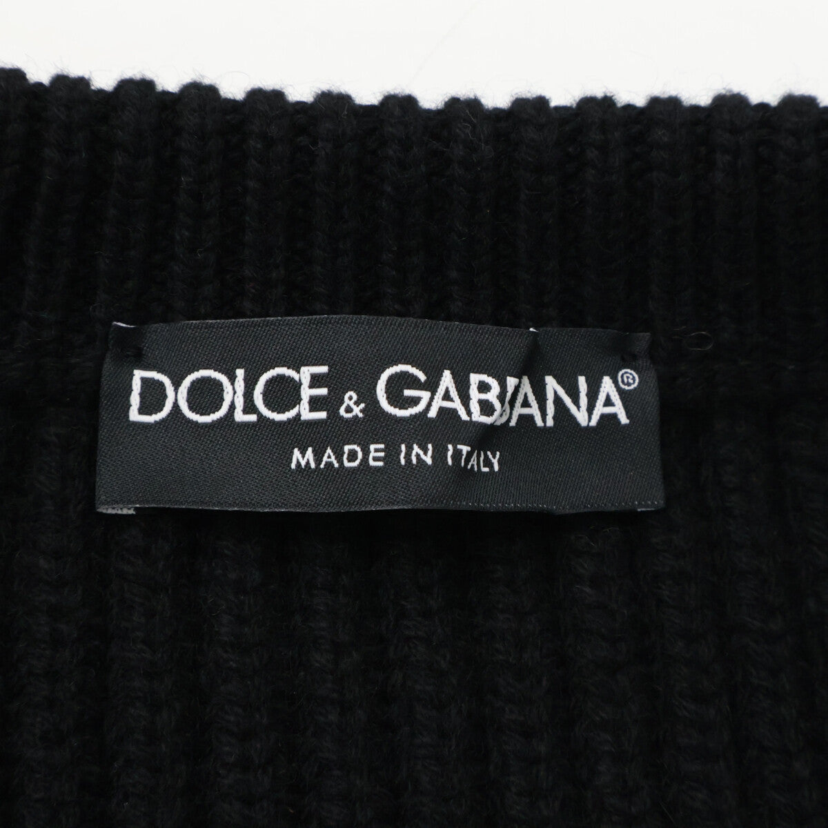DOLCE&GABBANA ドルチェアンドガッバーナ GXK11T JAWH1 ブラック DGロゴ カシミヤニットセーター トップス